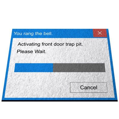 You Rang the Bell, Pop Up Message 18" x 24" Doormat Welcome Floormat