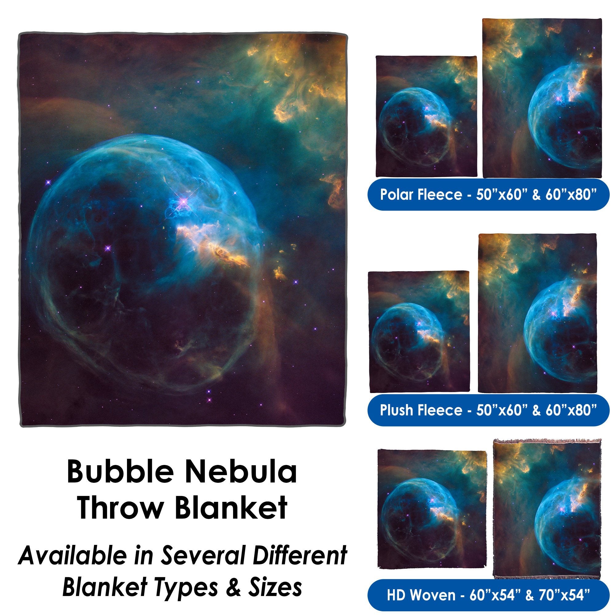 Bubble Nebula - Throw Blanket