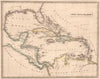 Vintage Caribbean Map (24" x 36") - Canvas Wrap Print