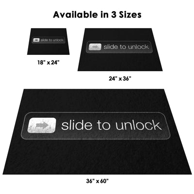 Slide To Unlock Door & Floor Mat