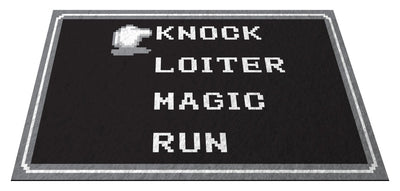 Retro RPG Menu 36" x 60" Doormat Welcome Floormat