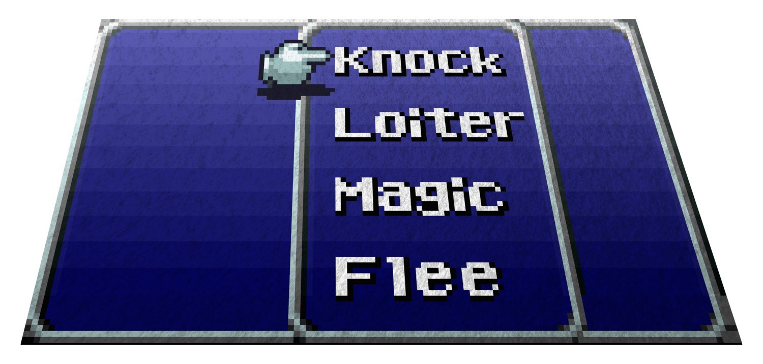 Retro RPG Menu 36" x 60" Doormat Welcome Floormat