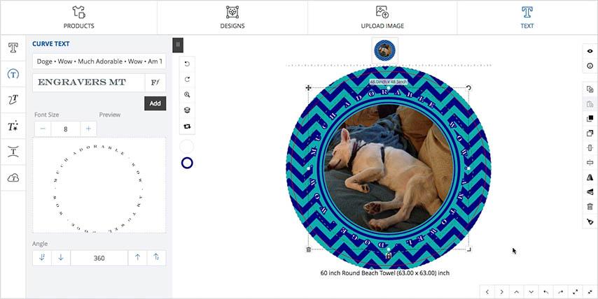 Create a stylish Chevron layout for your towel or blanket!