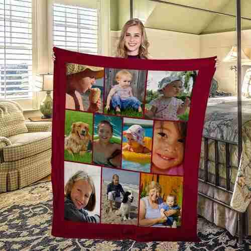Photo Blanket Picture Blanket Collage Blankets PersonalThrows