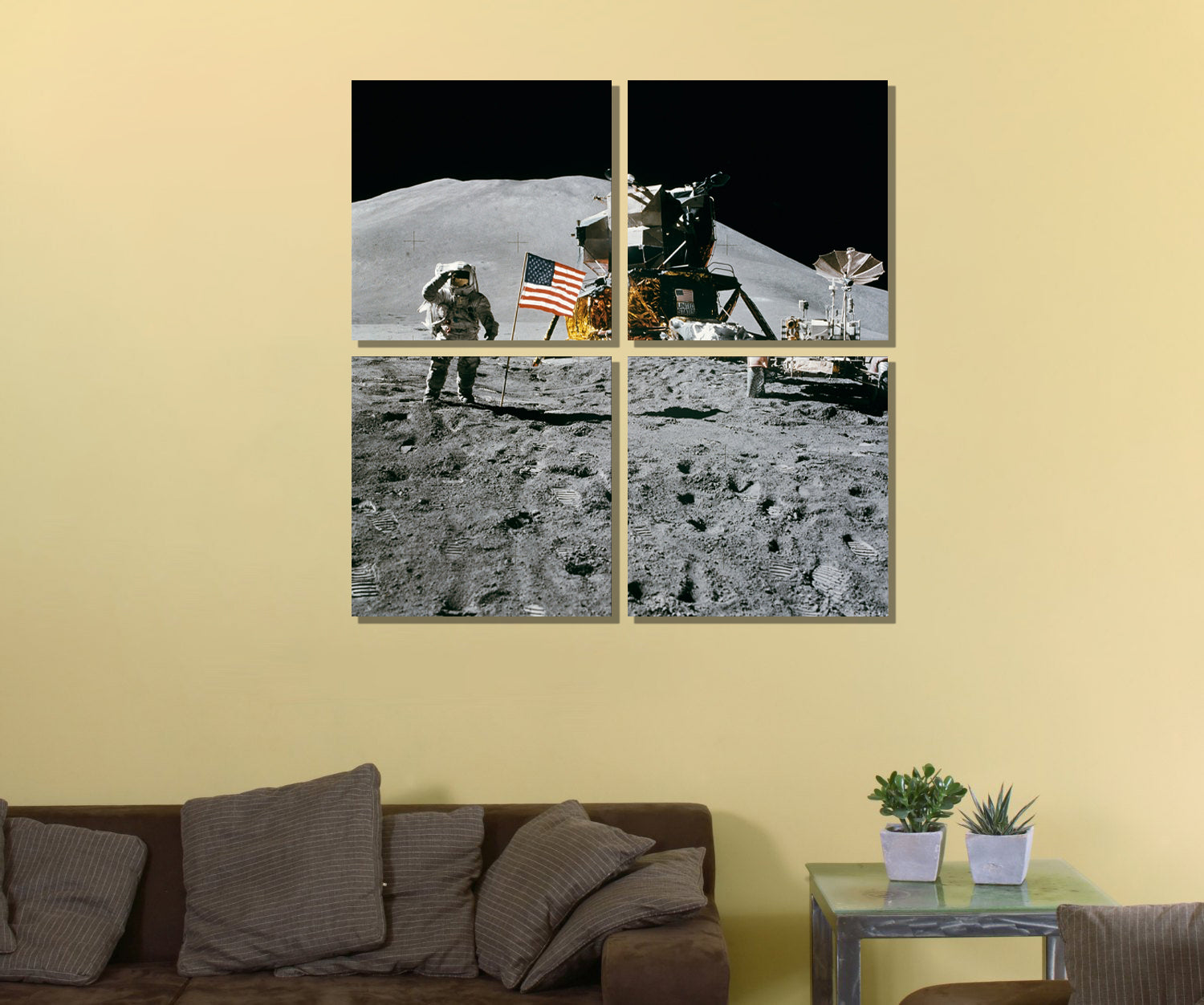 Custom 4 Panel Square Split Canvas