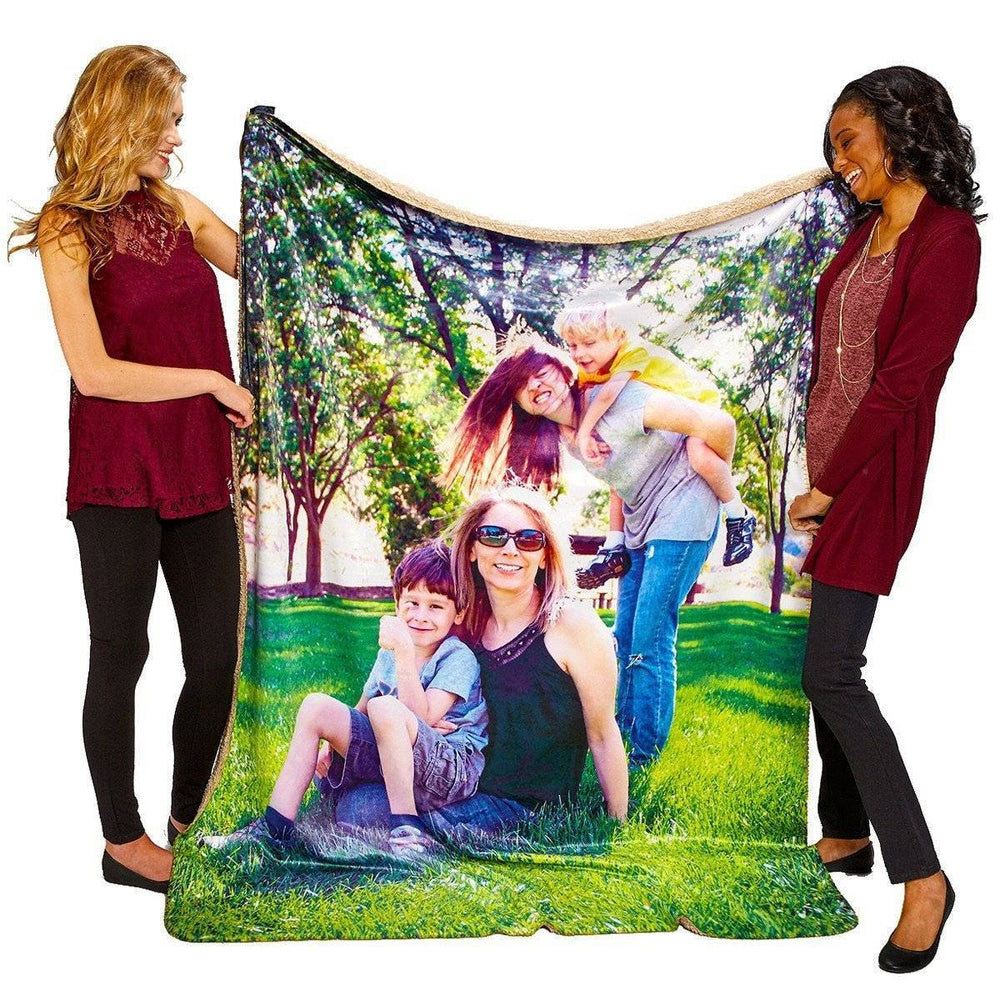 60" x 50" Heavy Weight Photo Collage Sherpa Throw Blanket