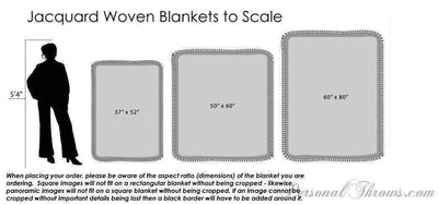 Jacquard Woven Full Service Collage Blanket - 50" x 60" (Medium)