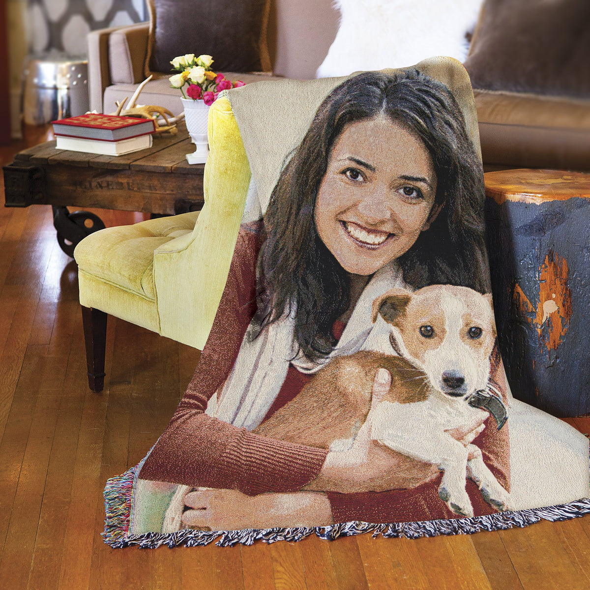 Jacquard Woven Photo Blanket 52" x 37" (Small)