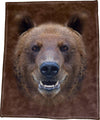 Designer Gifts - Brown Bear Face Throw Blanket