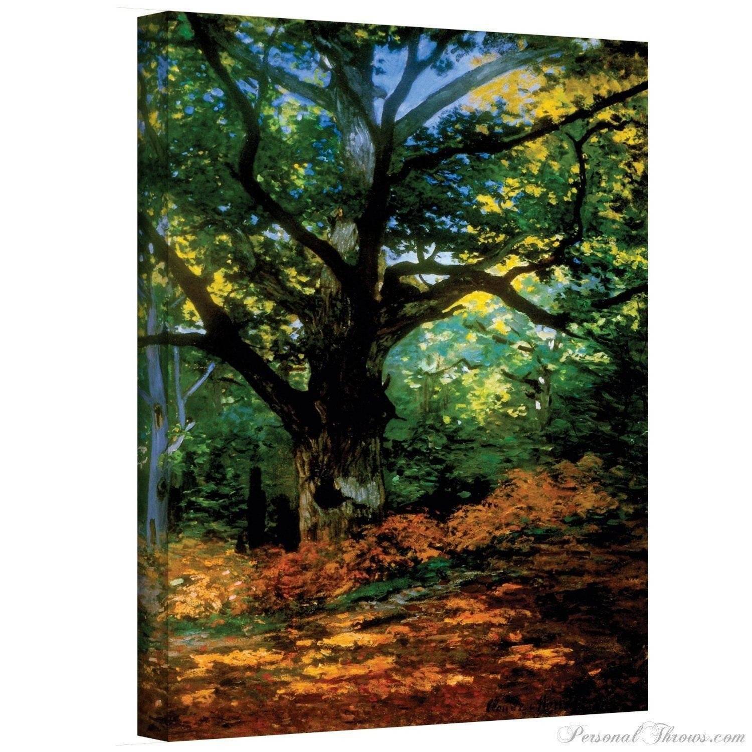 Designer Gifts - Claude Monet, "Bodmer Oak At Fountainbleau Forest" Canvas Gallery Wrap Print