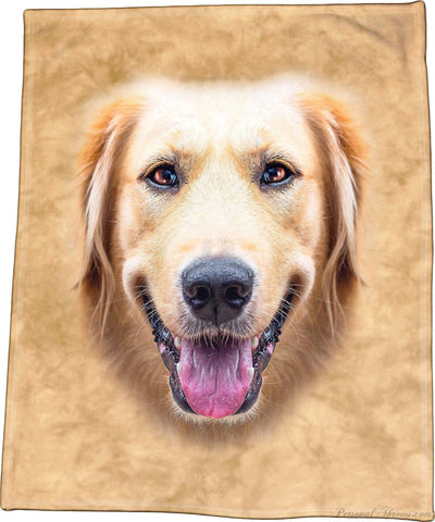 Designer Gifts - Golden Retriever Face Throw Blanket