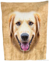 Designer Gifts - Golden Retriever Face Throw Blanket