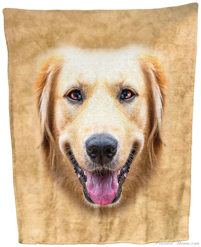 Designer Gifts - Golden Retriever Face Throw Blanket