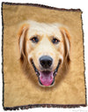 Designer Gifts - Golden Retriever Face Throw Blanket