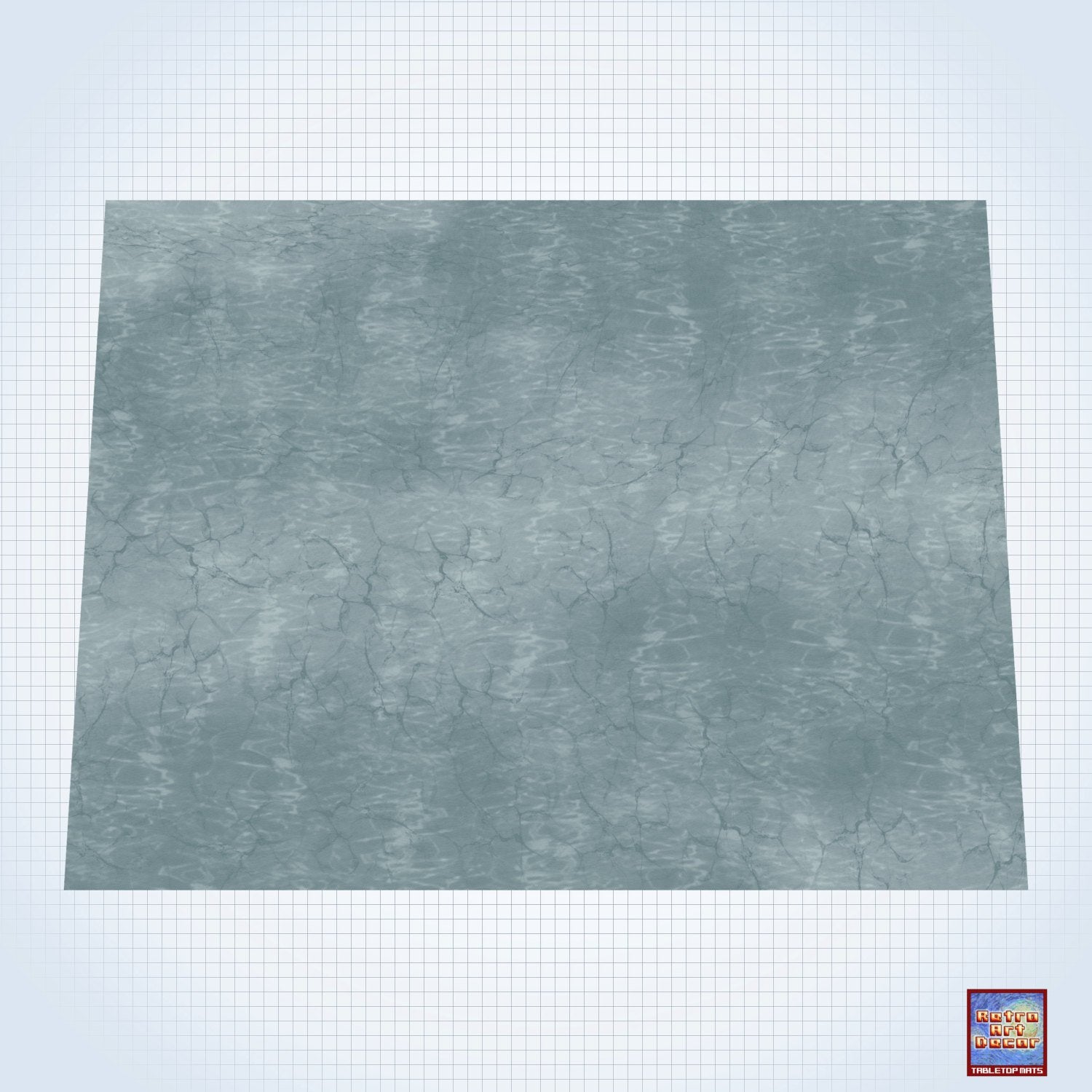 The Dark Ocean - #GM200 - 60" x 80" (4&#39; x 6&#39; plus) Fleece Table Top Gaming Mat