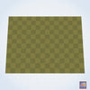 Checkered Grassy Field - #GM305 - 60" x 80" (4&#39; x 6&#39; plus) Fleece Table Top Gaming Mat