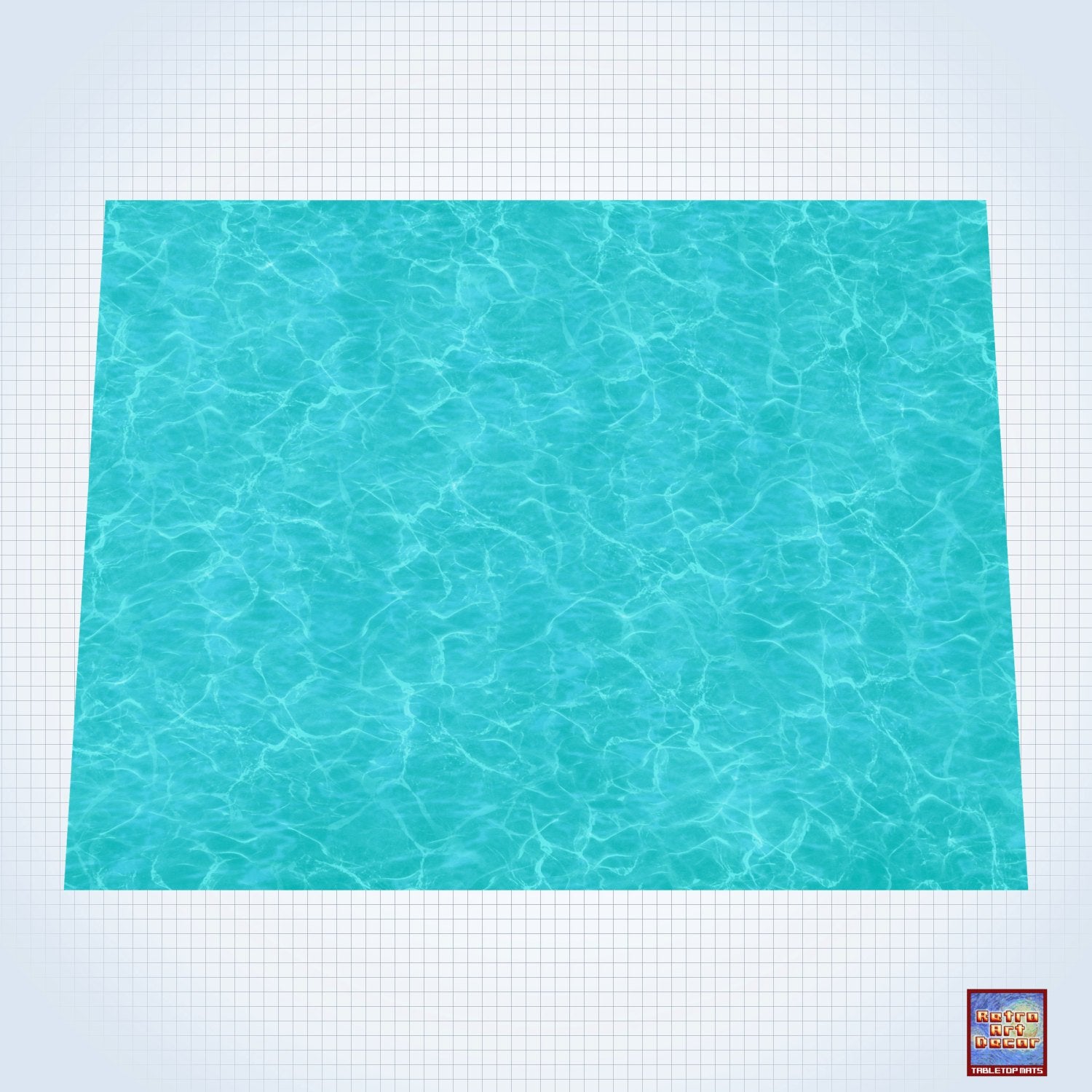 Tropical Waters - #GM202 - 60" x 80" (4&#39; x 6&#39; plus) Fleece Table Top Gaming Mat