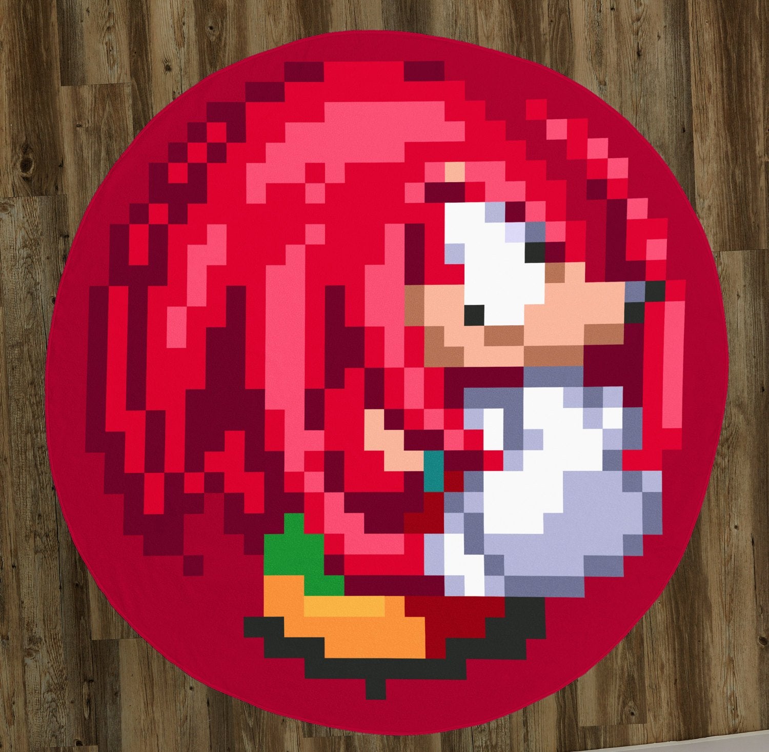 Sonic 3 & Knuckles (Genesis), Rolling Knuckles 60" Round Microfiber Beach Towel