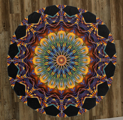 Prismatic Mandala 60" Round Microfiber Beach Towel