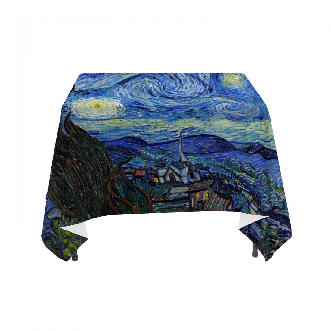 Vincent Van Gogh&#39;s "Starry Night", Linen Table Cloth