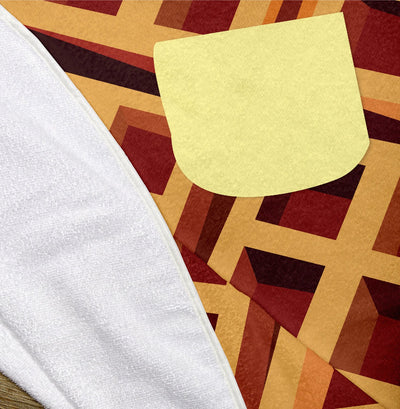 Illustrated Buttered Waffle 60" Round Microfiber Beach Towel