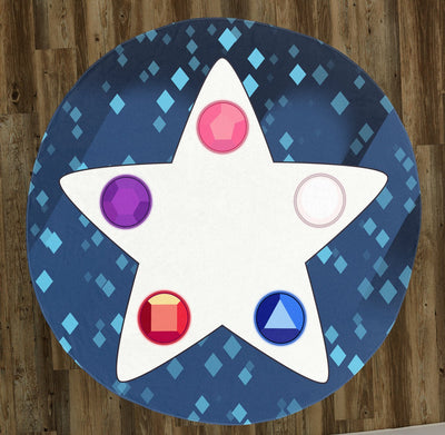 Crystal Gem Star 60" Round Microfiber Beach Towel