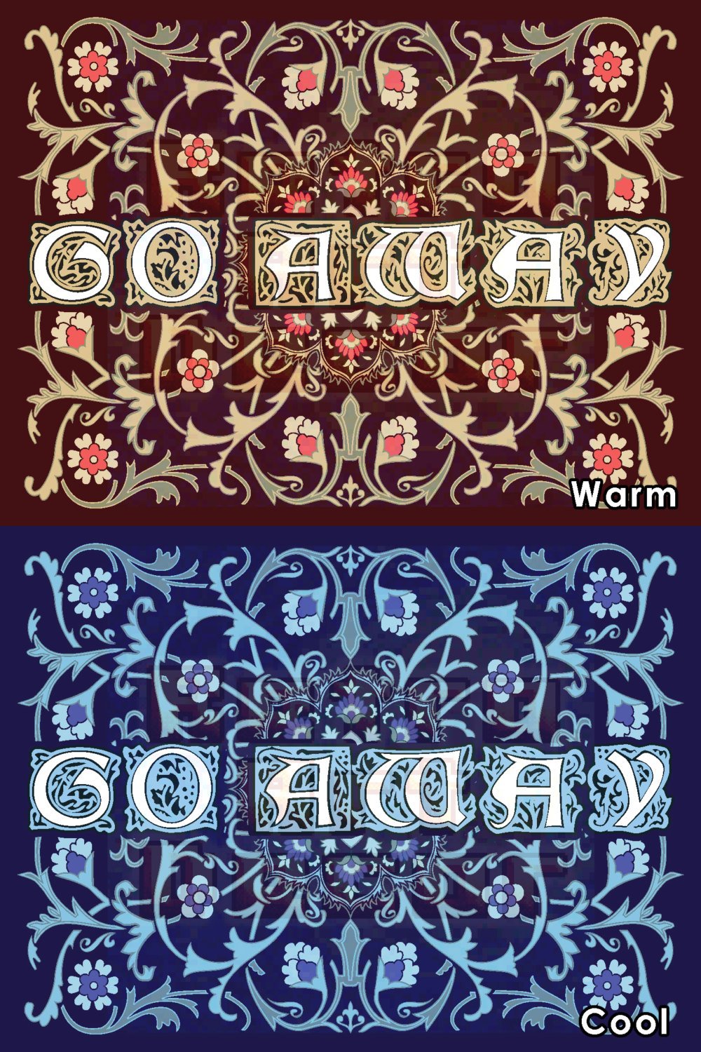 "Go Away" Area Rug / Doormat / Bathmat