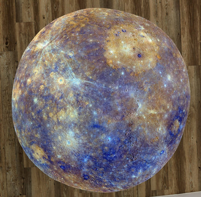 The Planet Mercury 60" Round Rug / Carpet