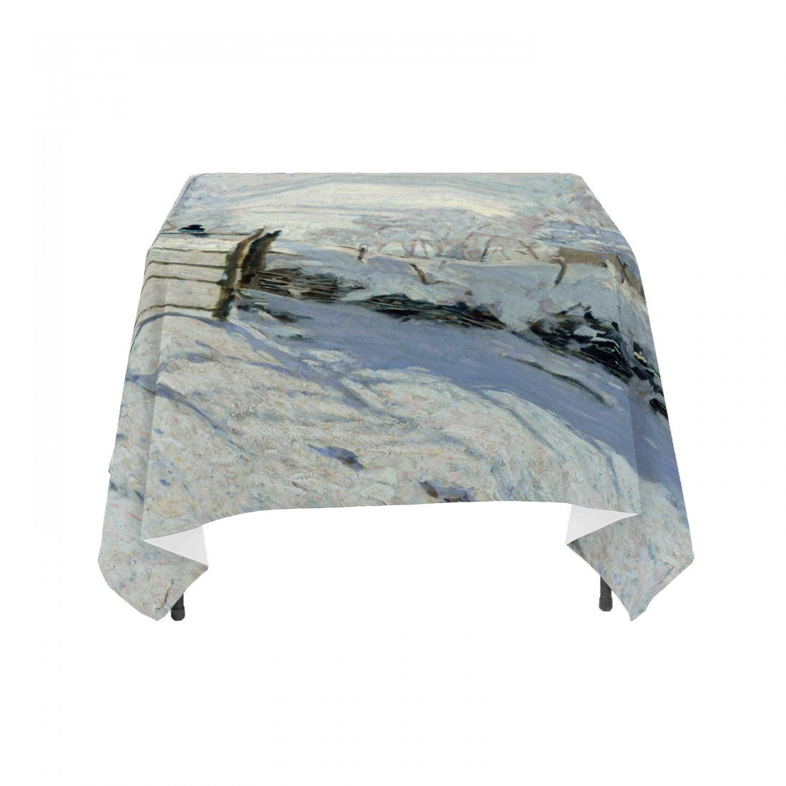 Claude Monet&#39;s "The Magpie", Linen Table Cloth