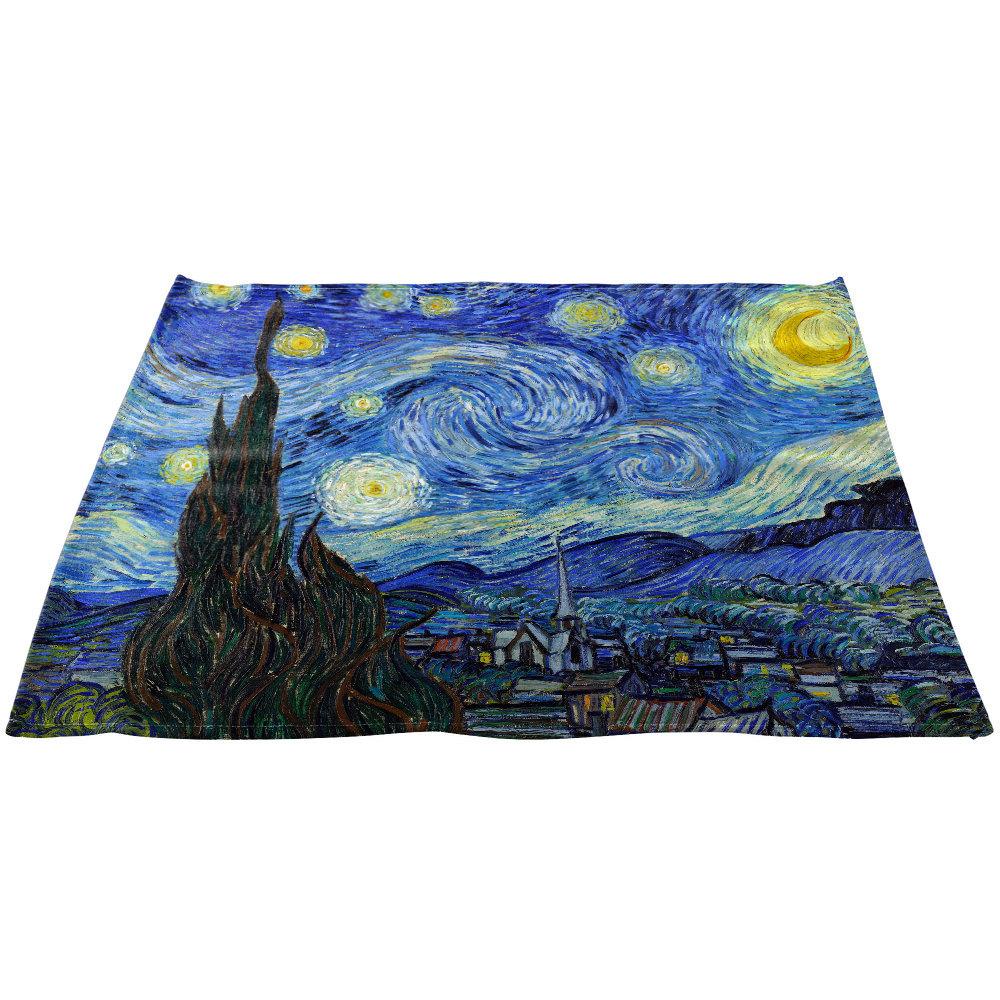 Vincent Van Gogh&#39;s Starry Night Linen Napkins 20" x 20", Set