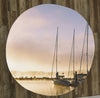 Sailboats at Sunset 60" Round Microfiber Beach Towel