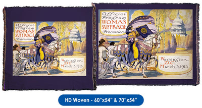 Women&#39;s Suffrage Historic Feminist Women&#39;s March - Throw Blanket / Tapestry Wall Hanging