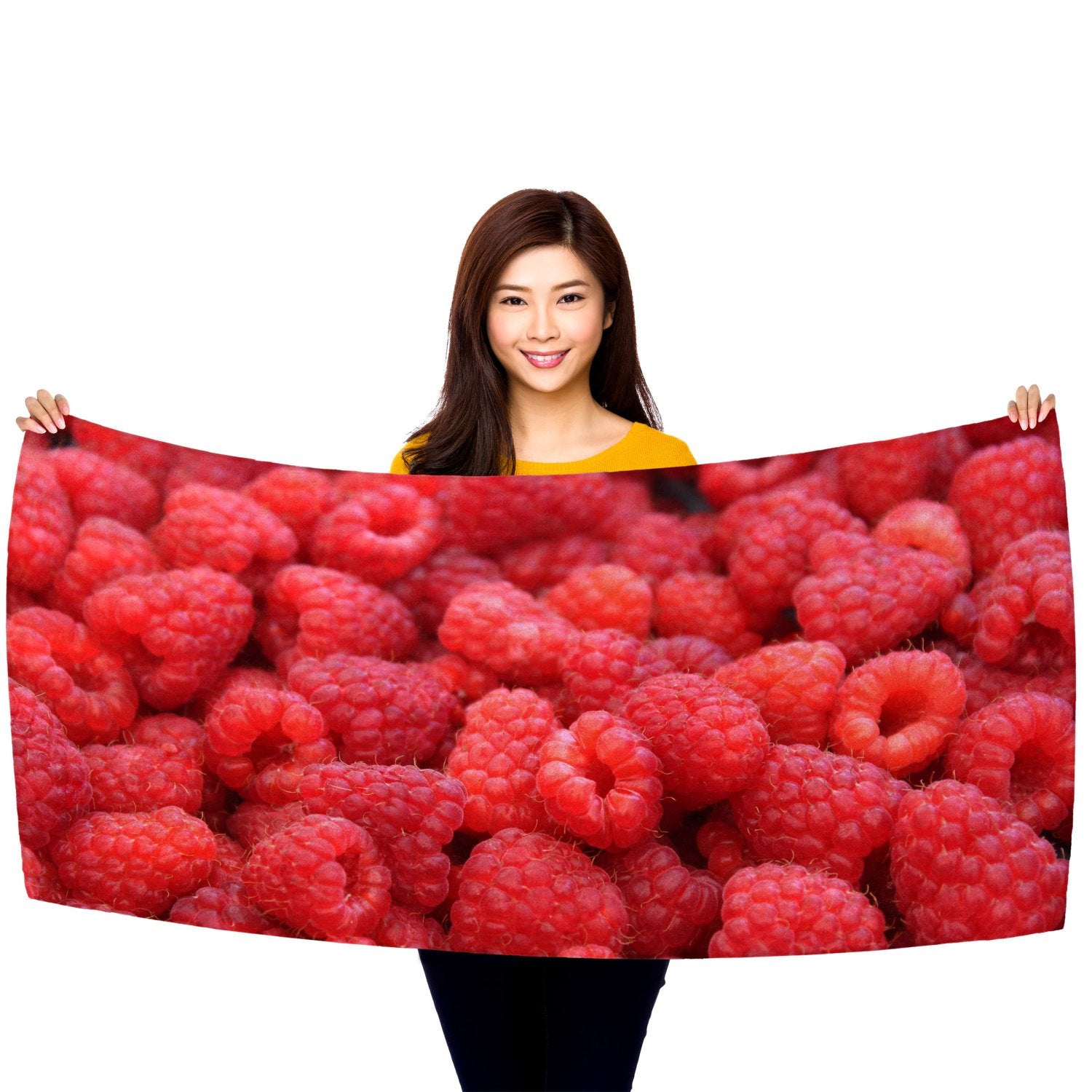 Raspberries - 30" x 60" Microfiber Beach Towel