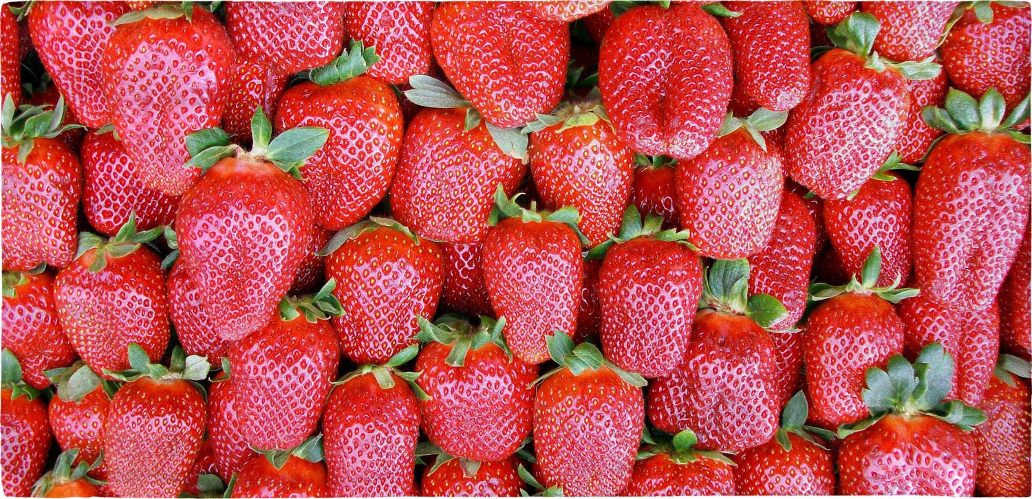 Strawberries - 30" x 60" Microfiber Beach Towel