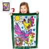 Turn Your Child&#39;s Drawing into a 30" x 40" Plush Fleece Mini Blanket