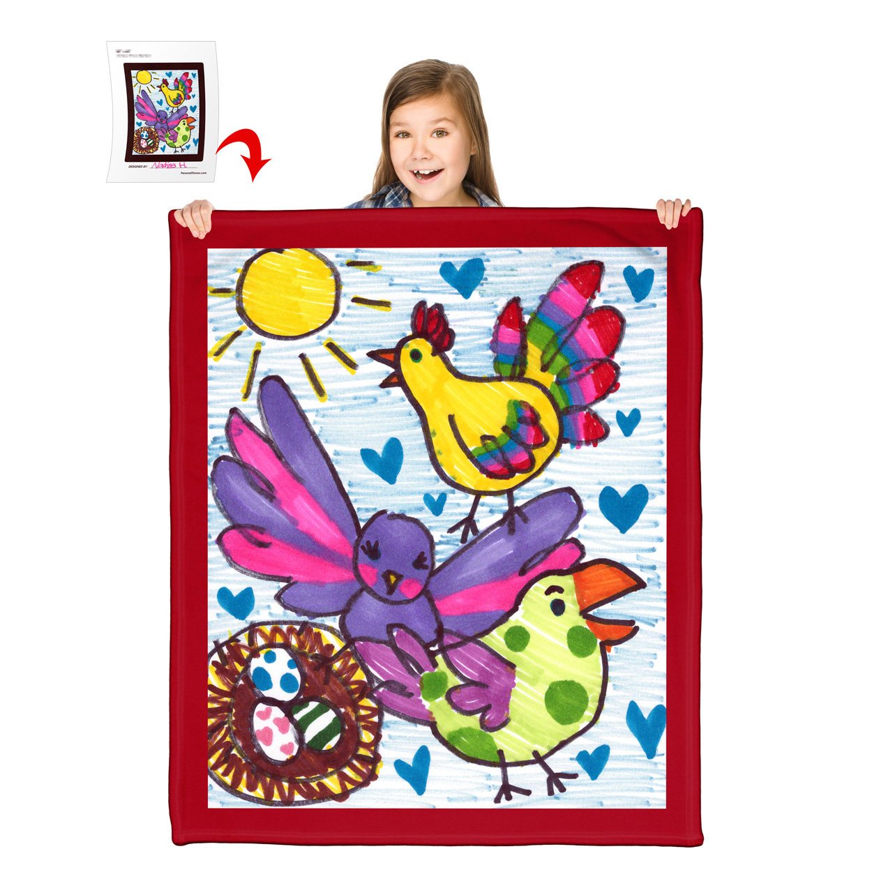 Turn Your Child&#39;s Drawing into a 50" x 60" Polar Fleece Blanket