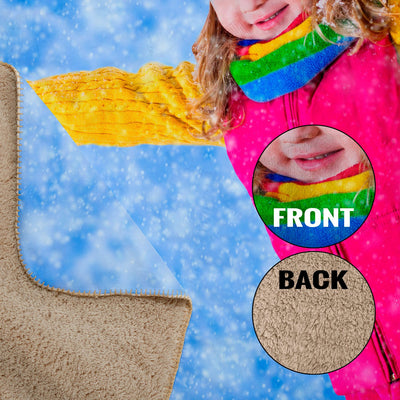 Turn Your Child&#39;s Drawing into a 60" x 50" Heavy Weight Sherpa Throw Blanket