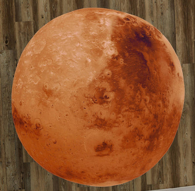 The Planet Mars 60" Round Microfiber Beach Towel