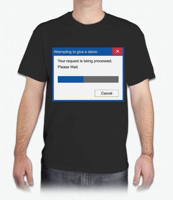 Computer Pop-up "Your Request is being processed", Unisex T-Shirt