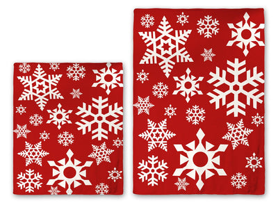 Holiday Christmas Snowflake Plush Throw Blanket