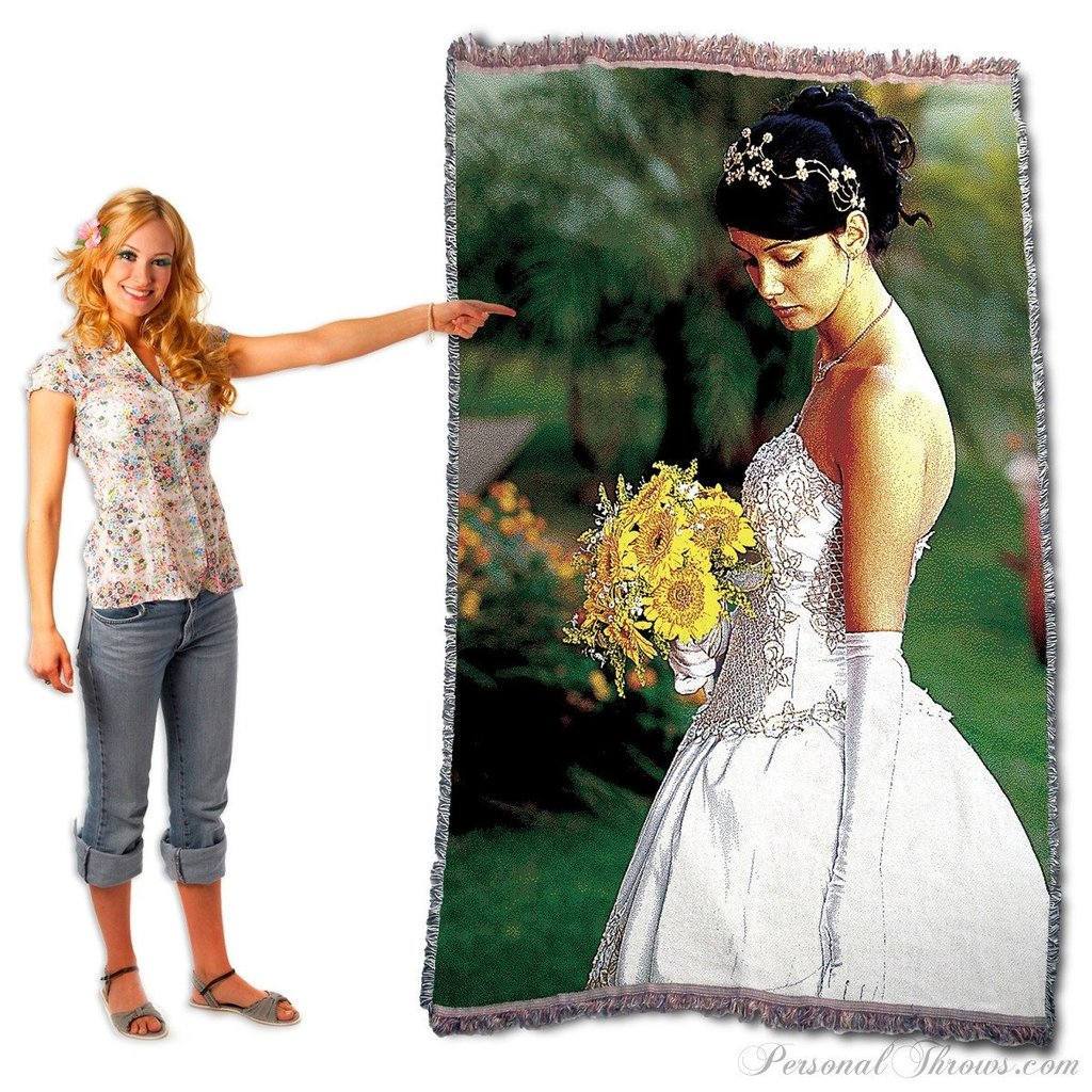 Jacquard Loom Woven Photo Blanket