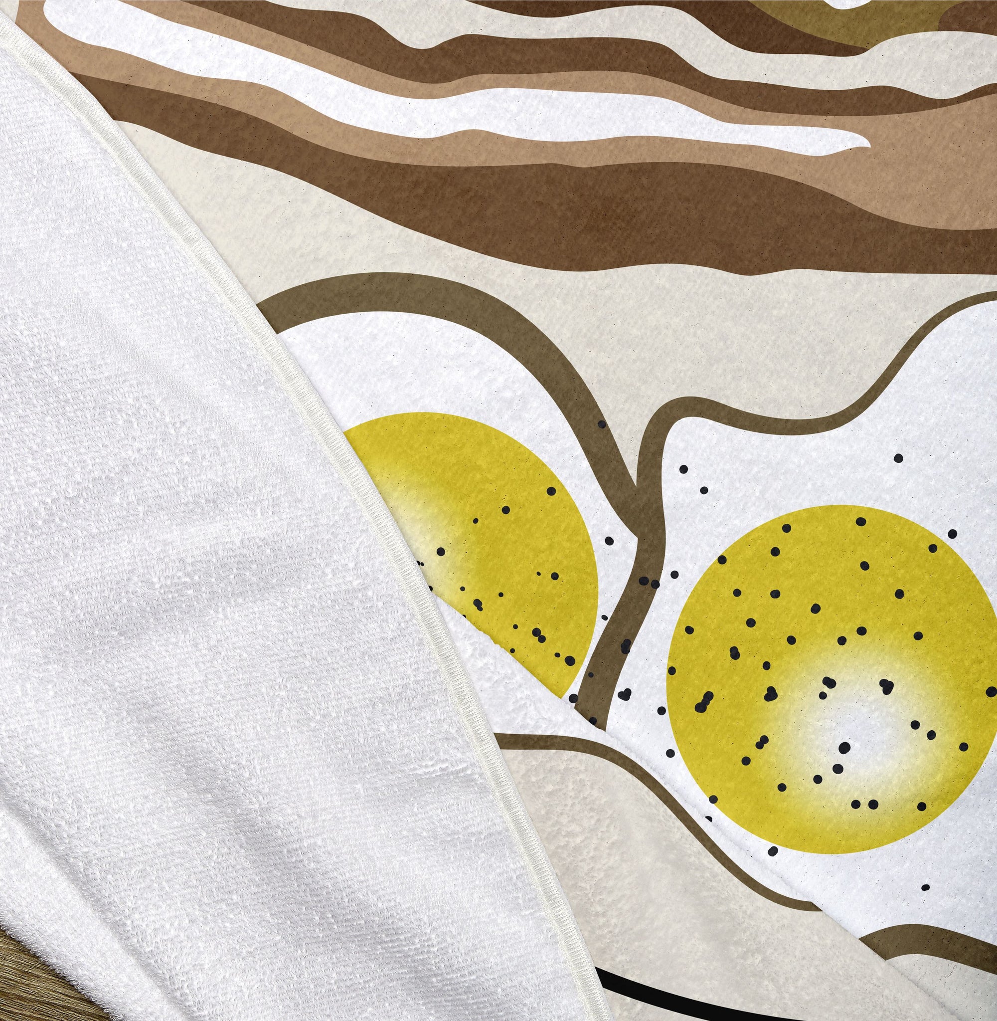 Breakfast 60" Round Microfiber Beach Towel