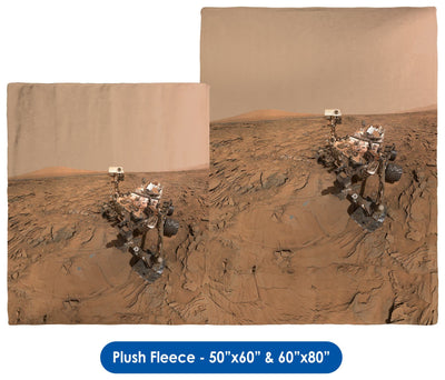 Curiosity Rover Self Portrait - Throw Blanket / Tapestry Wall Hanging