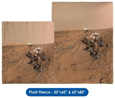 Curiosity Rover Self Portrait - Throw Blanket / Tapestry Wall Hanging