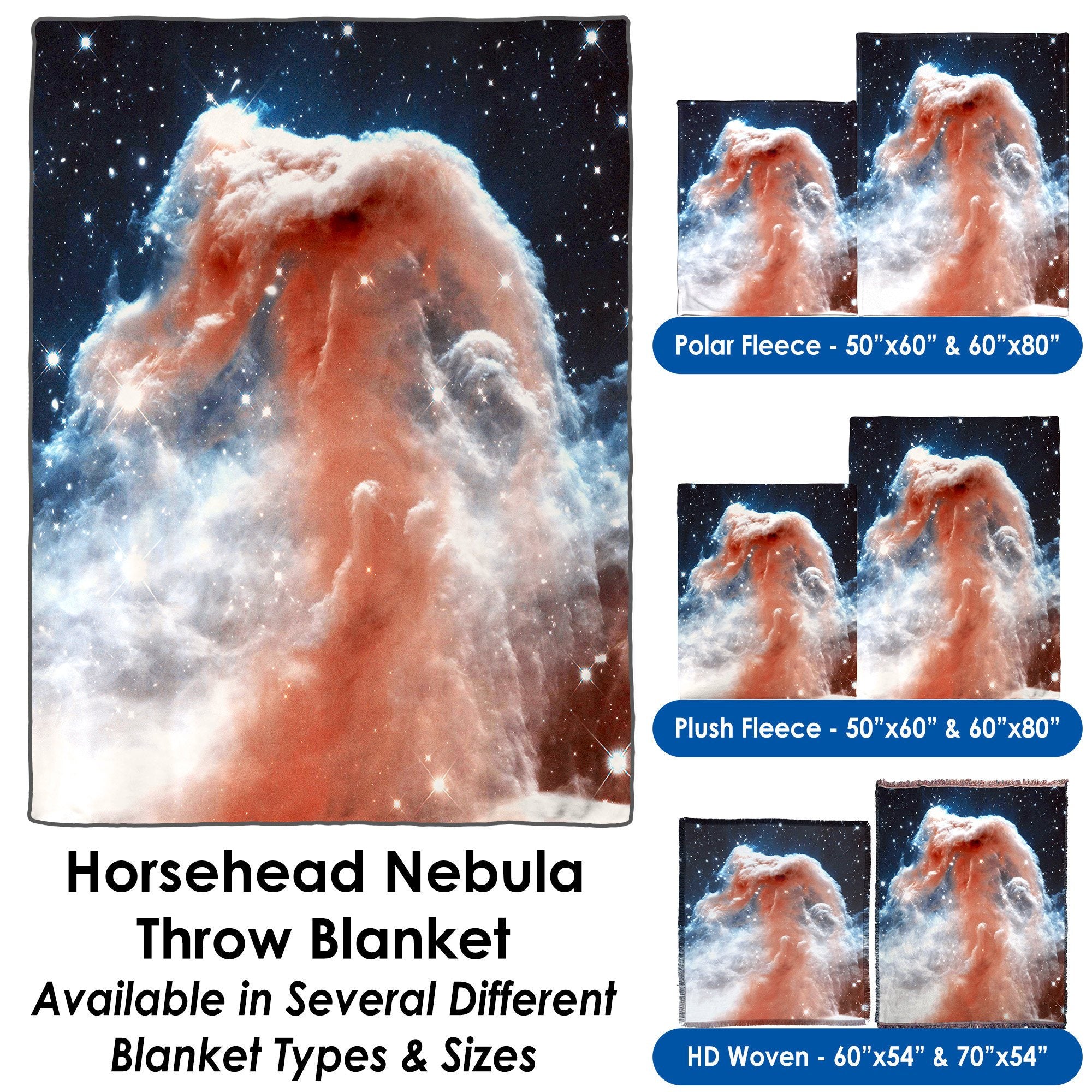 Horsehead Nebula - Throw Blanket / Tapestry Wall Hanging
