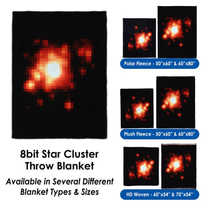 8bit Star Cluster - Throw Blanket