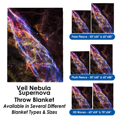 Veil Nebula Supernova - Throw Blanket