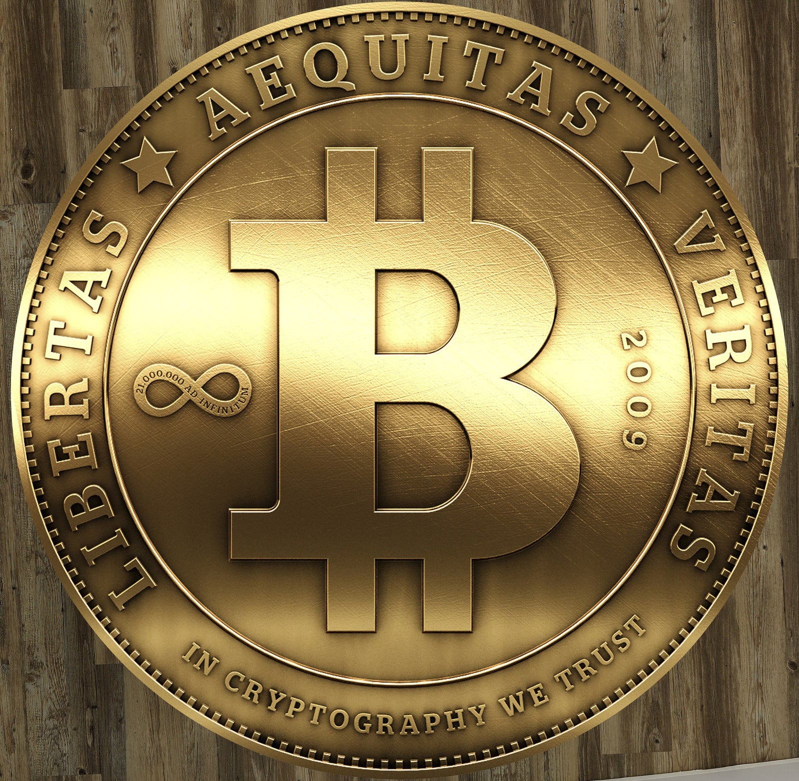 Bitcoin 60" Round Area Rug