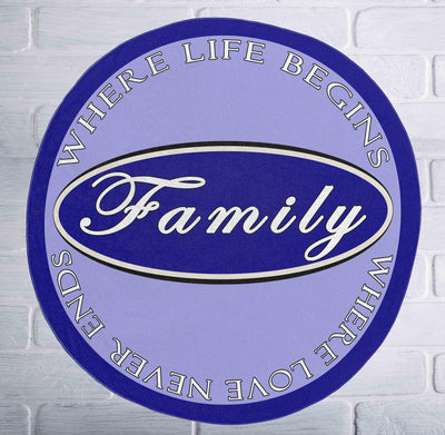 Family Logo 60" Round Blanket