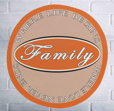 Family Logo 60" Round Blanket